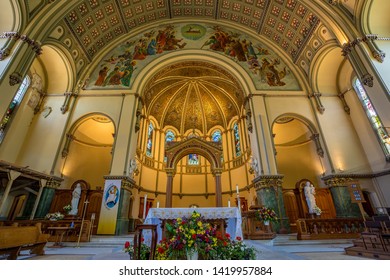 Chicago, USA - June 9, 2019: St. Josaphat Is A Historic Church Of The Roman Catholic Archdiocese Of Chicago. 