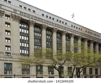 Chicago, USA - May 31, 2019: View Of Chicago City Hall.