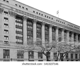 Chicago, USA - May 31, 2019: View Of Chicago City Hall.