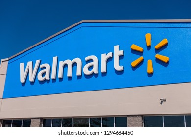 Chicago, USA - September 25, 2018: Walmart supermarket sign at day time