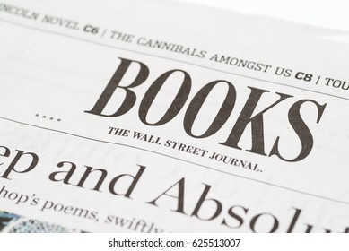 Chicago USA-Feb 12 2017:The Wall Street Journal Newspaper Books Section On White Background(for Editorial Use Only)
