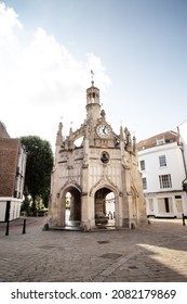 The chichester clock tower in Chichester town centre