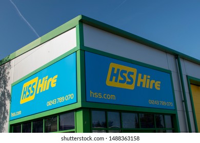 Chichester, West Sussex, UK, August 26, 2019, HSS Hire PLC, Leading Supplier Of Tool & Equipment Hire In The UK. 