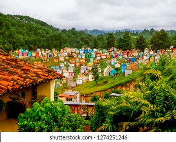 Chichicastenango - Guatemala, September 7, 2014 - Colorful cemetery of Chichicastenango in Guatemala