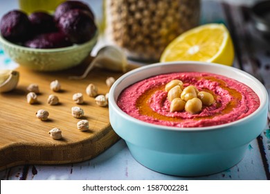 Chick peas and red beets hummus 