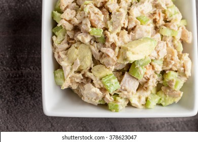 Chicken Avocado Salad Sandwich Filling Top View