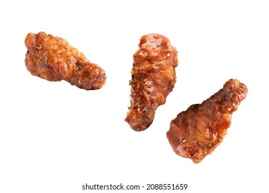 chicken barbecue roasted sauce dicut isolated, Baked chicken wings with sesame and sauce. Food background with copy space.  - Shutterstock ID 2088551659