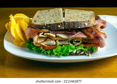 Chicken Blt Sandwich Served With Potato Chips, 