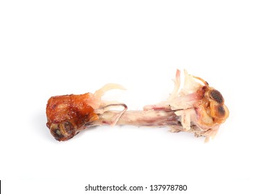 Chicken Bone Isolated White.