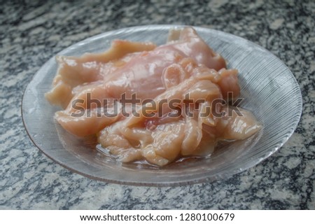 Chicken Breast Fillets Dish Over Marble Stock Photo Edit