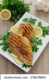 Chicken Breast Grilled With Lemon And Parsley