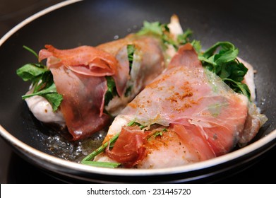 Chicken Breast Wrapped In Parma Ham With Parsley