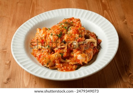Chicken cacciatore. pollo alla cacciatora