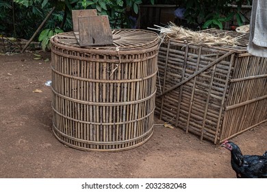 Chicken Cage Made Of Bamboo