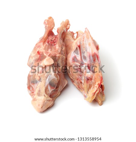 Chicken carcass Chicken Skeleton  on White Background         