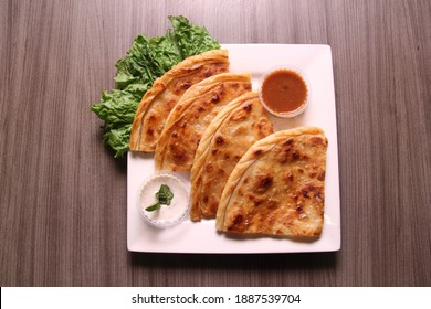 Chicken Cheese Paratha Yummy Food