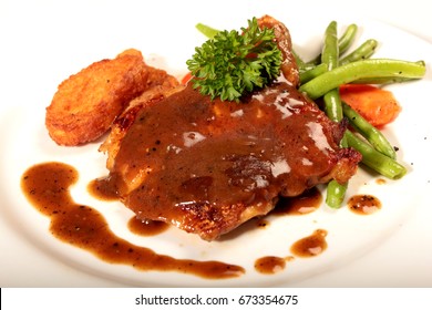 Chicken Chop With Black Pepper Sauce