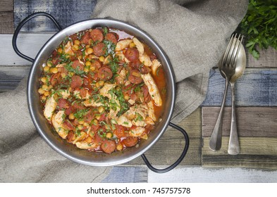 Chicken, Chorizo And Chickpea Stew 