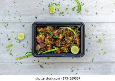 Chicken Chukka Or Chicken Sukka  With Lime, Green Chilly And Coriander 