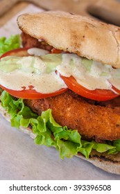 Chicken Ciabatta With Fries And Ice Te