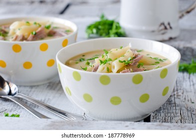 Chicken Cream Soup With Pasta