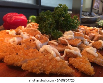 A Chicken Crispy With Mayonaise