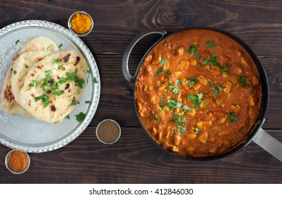 Chicken Curry, Plain Naan Bread