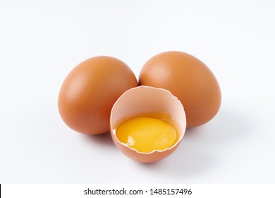 Chicken Egg Isolated On White Background 