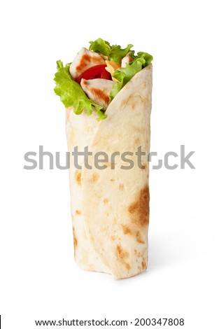 Chicken fajita wrap sandwich