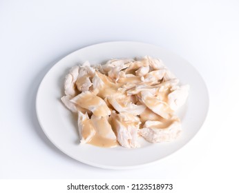 Chicken Fillet With Sesame Sauce, Close Up Photo