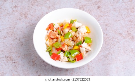 Chicken Goulash Bowl Isolated Close Up