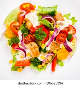 Chicken Gyros Salad Top View