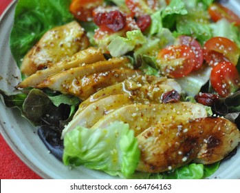 Chicken Honey Mustard Salad, Close Up View