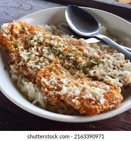 Chicken Katsu With Salted Egg Sauce
