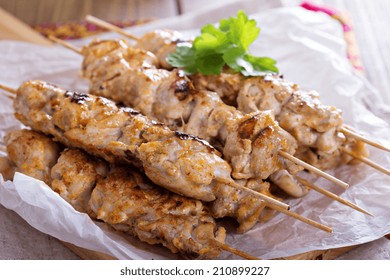 Chicken Kebabs With Yogurt And Spices Marinade