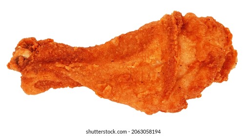 Chicken leg fried drumstick food meal isolated on white background. Fast food concept