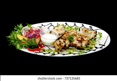 Chicken Malai Tikka With White Sauce