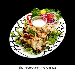 Chicken Malai Tikka With White Sauce