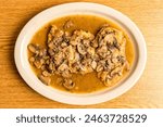 Chicken marsala on a plate