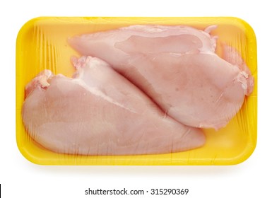 Chicken Meat Package Isolated On A White Background