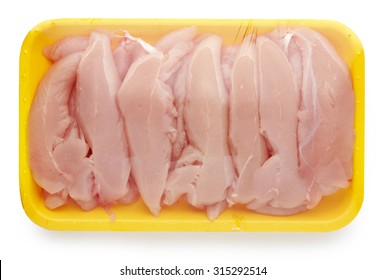 Chicken Meat Package Isolated On White Background