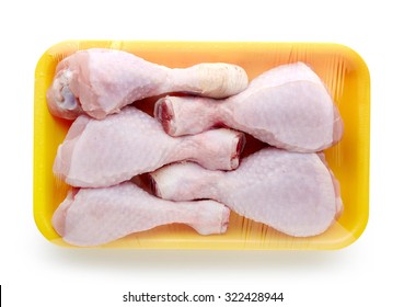 Chicken Meat Package Isolated On White Background