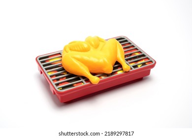 Chicken Meat Toys On White Background