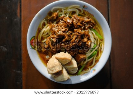 Chicken Meatball Noodles with sweet and savory sauce
