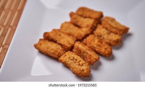 chicken nugget tenders served on plate