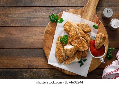 Chicken Nuggets Baked In Breadcrumbs