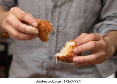 Chicken nuggets filled with cheese - Shutterstock ID 1926379574