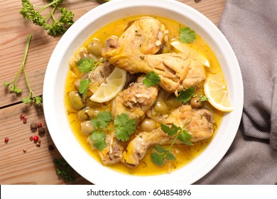 Chicken With Olive,lemon And Coriander