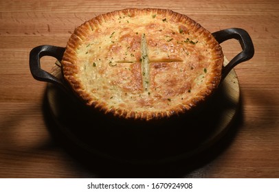 Chicken Pot Pie Isolated Above