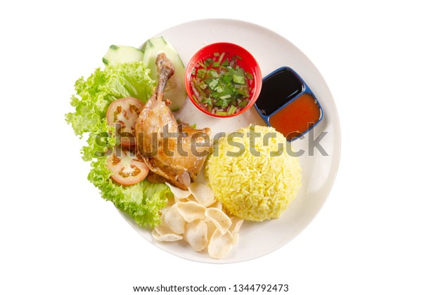 Chicken Rice Drumstick Popular Traditional Malaysian Stock Photo Edit Now 1344792473